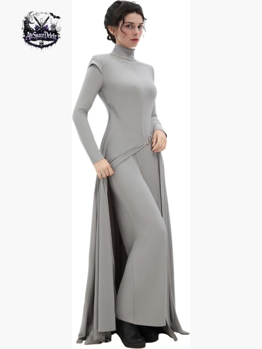 Modal Medieval Jumpsuit Renaissance Costume Long Sleeve High Waist